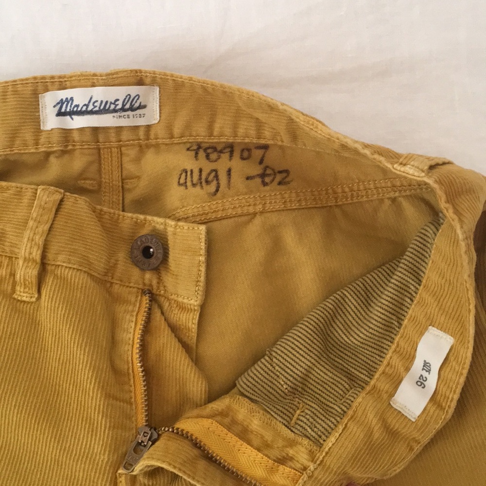 Madewell Mustard-Colored Cords